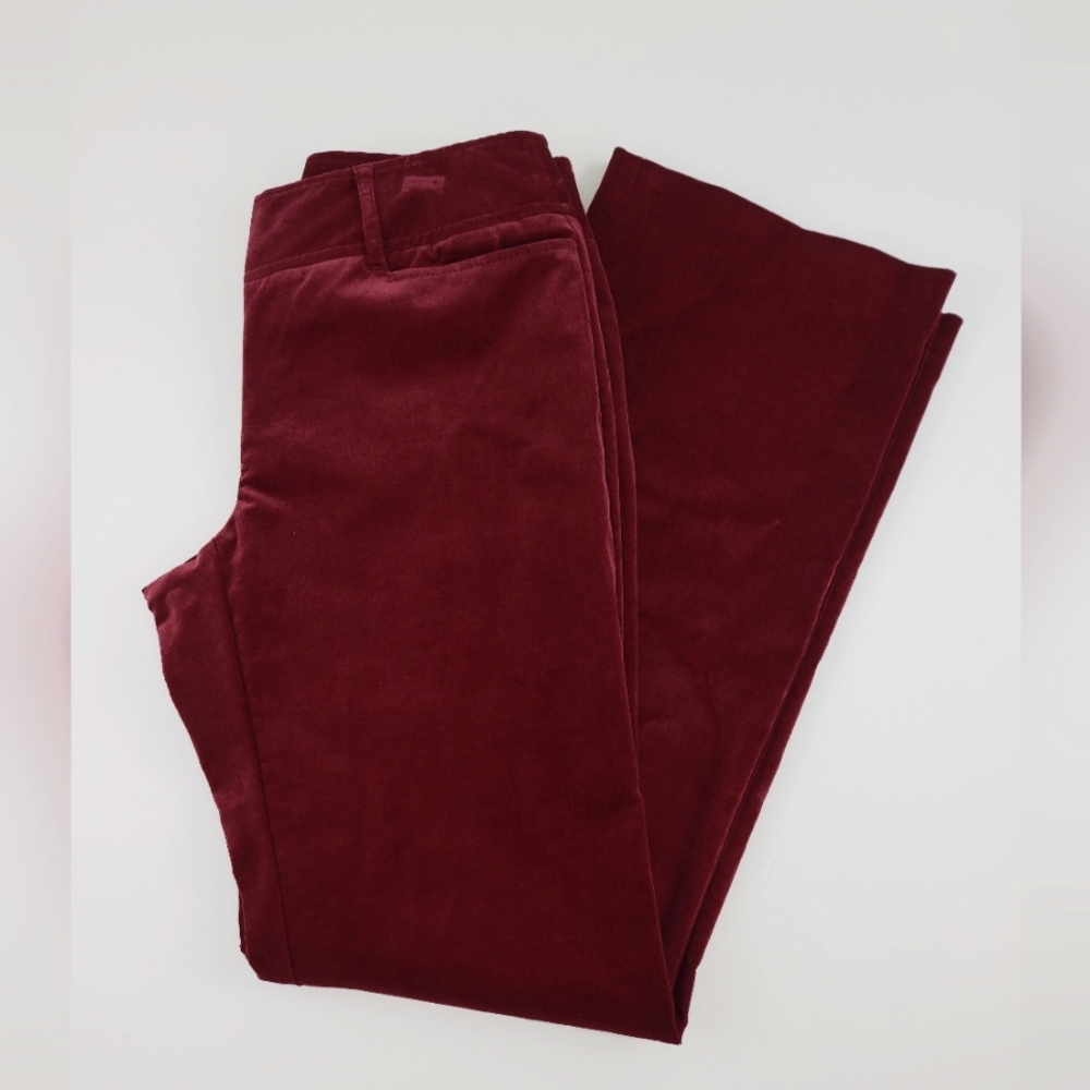 LOFT Ann Taylor Burgundy Julie Corduroy Pants